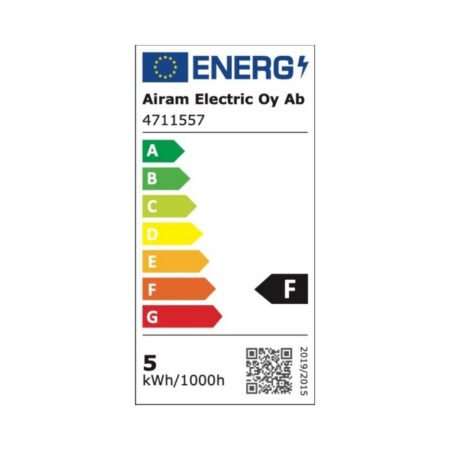 Airam LED P 5,5W/840 E14 energiamärgis F
